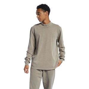 Reebok Classics Natural Dye Mock Neck Long Sleeve Tee size medium